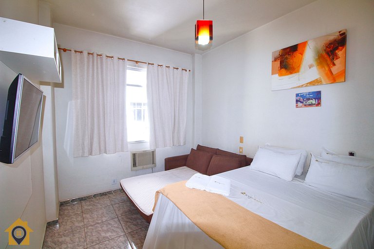 Studio Funcional p/ 4 Pessoas em Copacabana