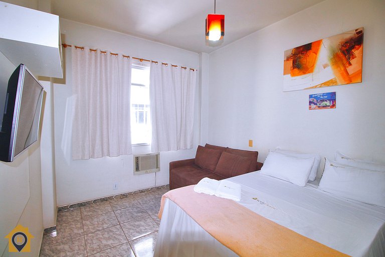 Studio Funcional p/ 4 Pessoas em Copacabana