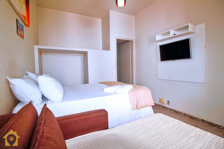 Studio Funcional p/ 4 Pessoas em Copacabana