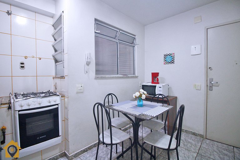 Studio Funcional p/ 4 Pessoas em Copacabana