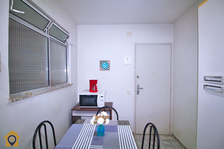 Studio Funcional p/ 4 Pessoas em Copacabana