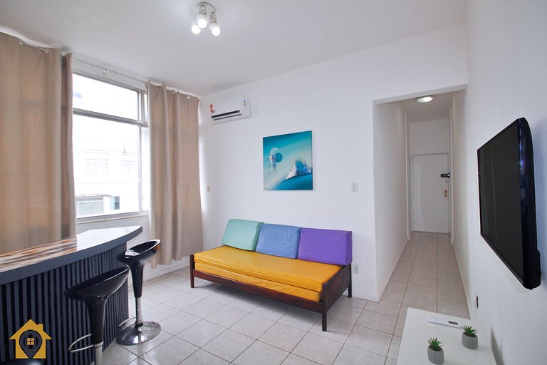 Quarto e Sala com Vista Mar e Cristo p/ 4 pessoas