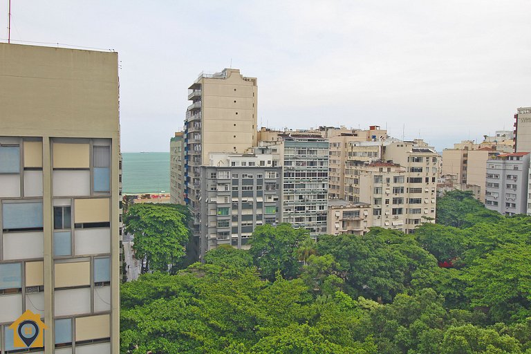 Quarto e Sala com Vista Mar e Cristo p/ 4 pessoas