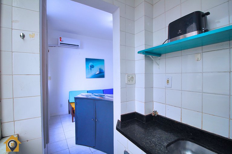 Quarto e Sala com Vista Mar e Cristo p/ 4 pessoas