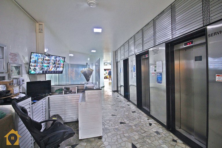 Quarto e Sala com Vista Mar e Cristo p/ 4 pessoas