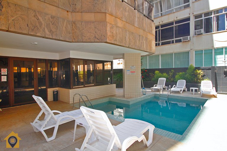Ipanema | 2Quartos no Aparthotel c/ Piscina