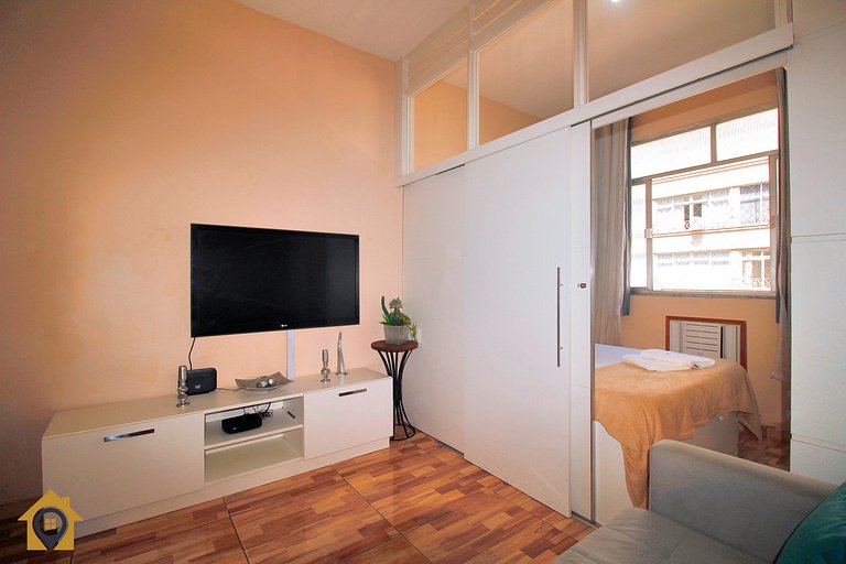 Studio no Coração de Copacabana p/ 4 Pessoas