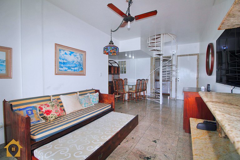 Apto Frente Mar na Praia do Forte p/ 10 pessoas