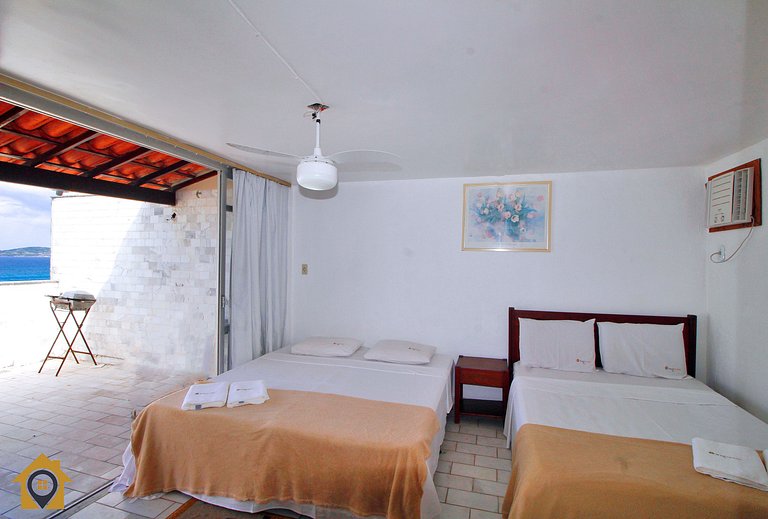 Apto Frente Mar na Praia do Forte p/ 10 pessoas