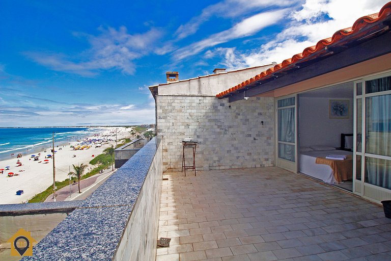 Apto Frente Mar na Praia do Forte p/ 10 pessoas