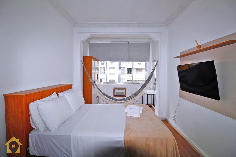 Studio grande e econômico p/ 4 pessoas