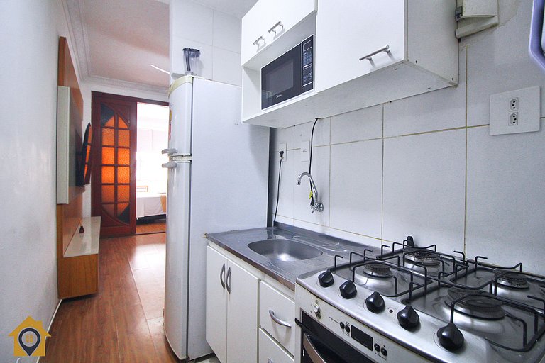 Studio grande e econômico p/ 4 pessoas