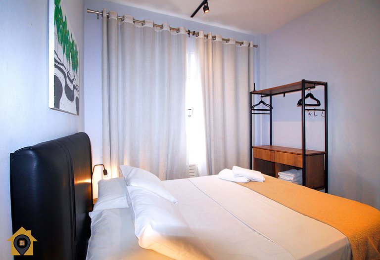 Studio p/ 4 Pessoas Silencioso a 30m da Praia