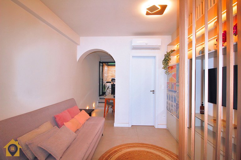 Luxuoso Quarto e Sala com Jacuzzi e Churrasqueira