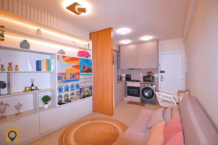 Luxuoso Quarto e Sala com Jacuzzi e Churrasqueira