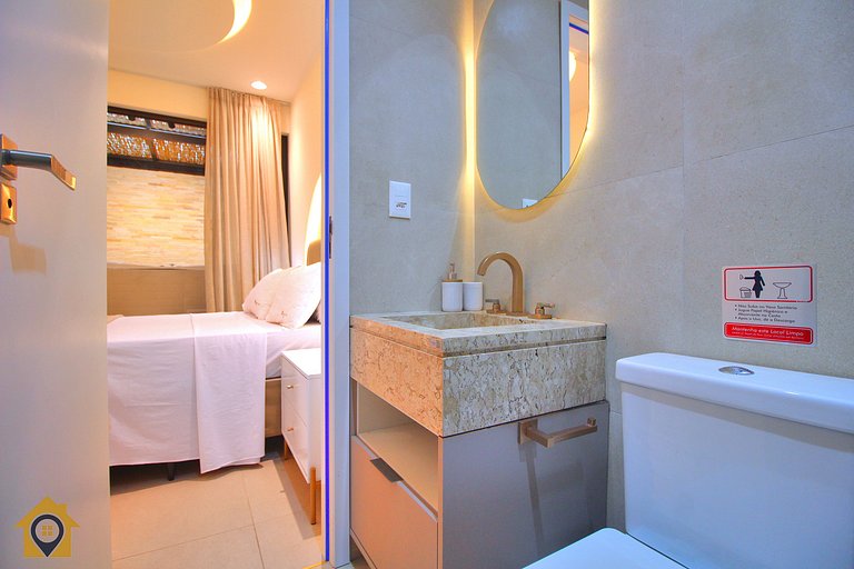 Luxuoso Quarto e Sala com Jacuzzi e Churrasqueira