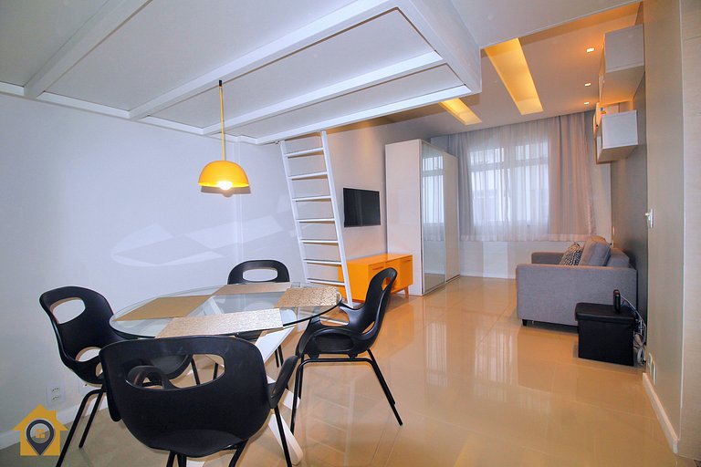 Studio Equipado e Novo na Quadra da Praia